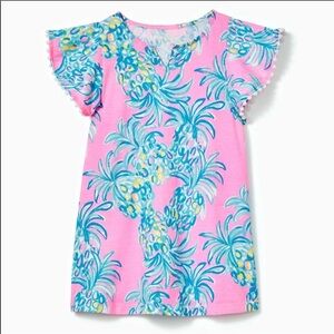 Lilly Pulitzer girls Astara dress pelican pink large (8-10) NWT
